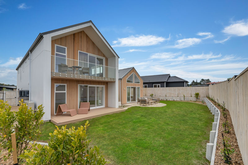 Gorgeous mediterranean inspired home with JSC Western Red Cedar Cladding and James Hardie Oblique cladding, Precision Homes showhome